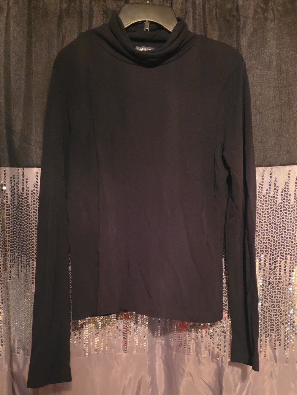 Lauren Ralph Lauren Black Turtleneck Long Sleeve Top